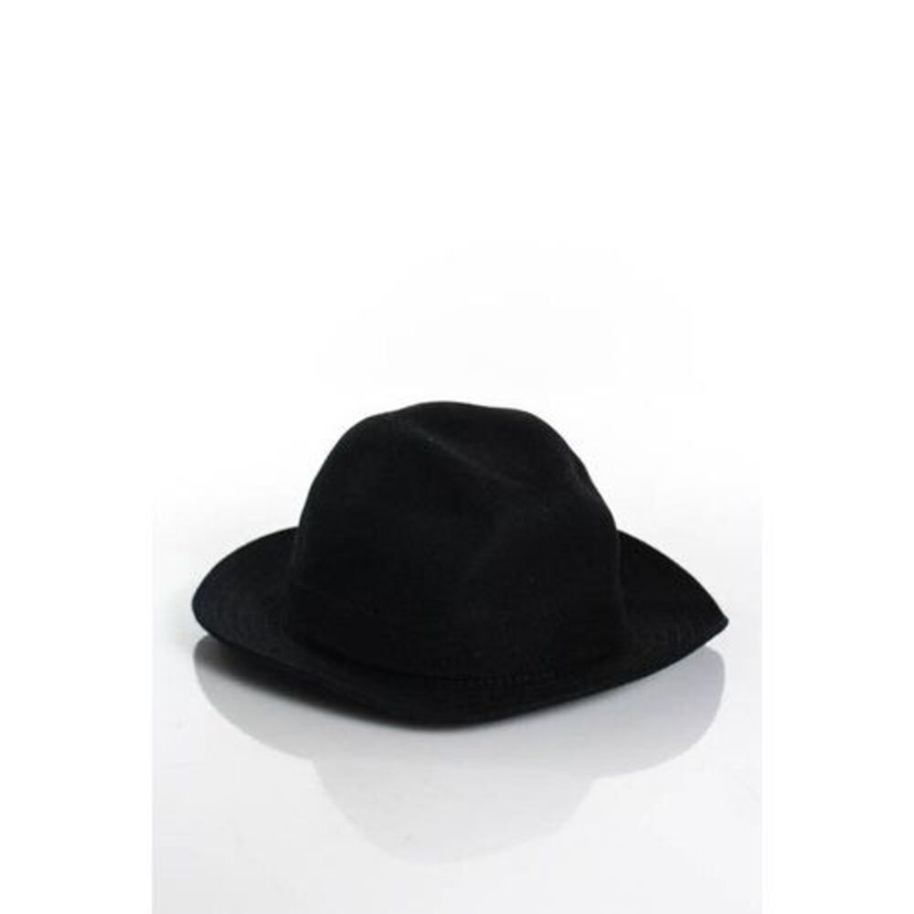 Stetson Black Wool Fedora Hat Size 7 1/8